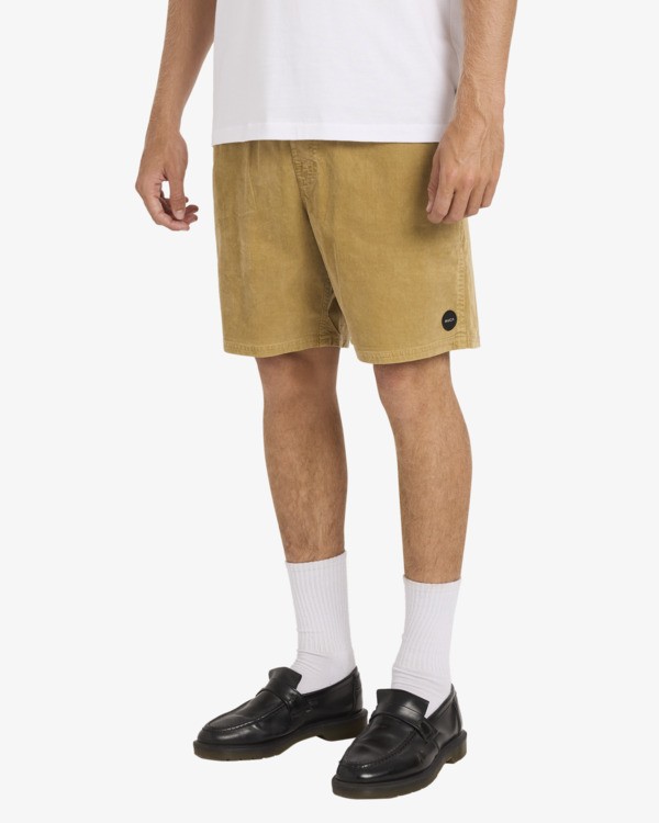 5 Escape - Shorts mit elastischem Bund f&uuml;r M&auml;nner Orange AVYWS00366 RVCA