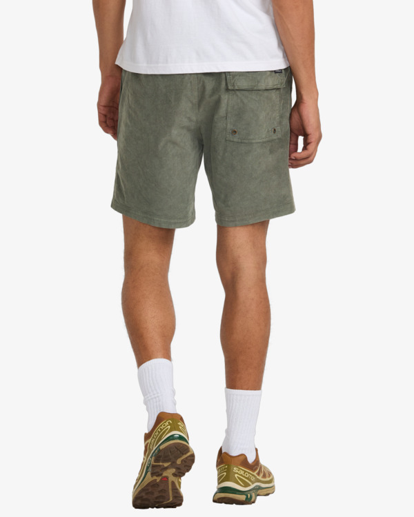 3 Escape - Elastic Waist Walkshorts for Men Green AVYWS00366 RVCA