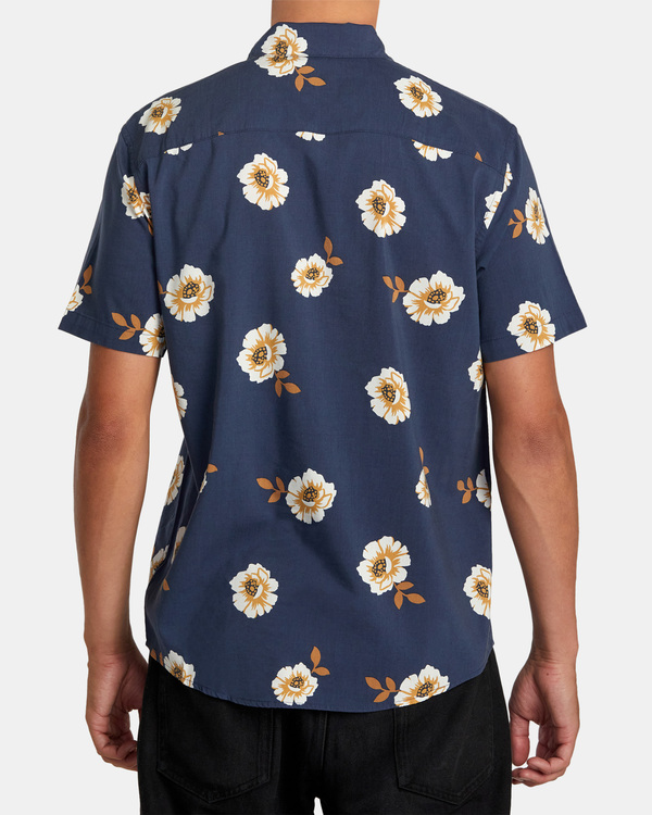 2 Botanical - Camisa de Manga Corta para Hombre Azul AVYWT00299 RVCA