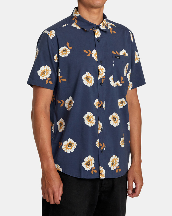 5 Botanical - Camisa de Manga Corta para Hombre Azul AVYWT00299 RVCA