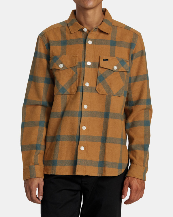 0 VA Cpo - Camicia da Uomo Brown AVYWT00369 RVCA