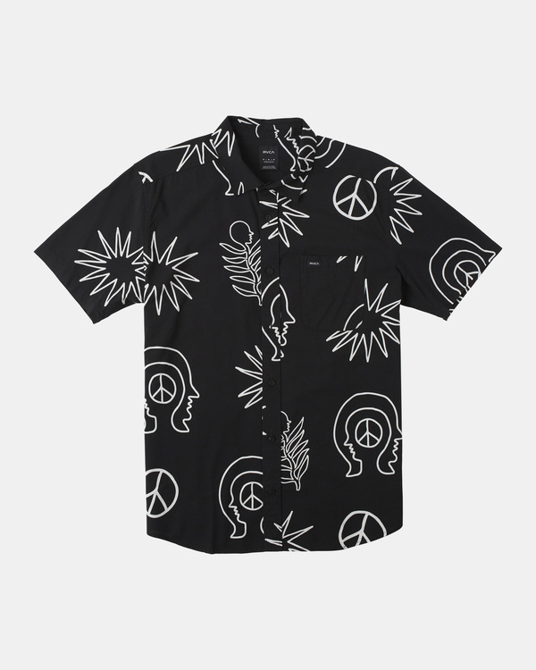 0 Anytime - Short Sleeve Shirt for Men Black AVYWT00371 RVCA