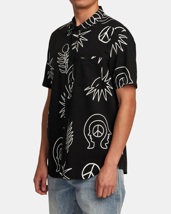 4 Anytime - Short Sleeve Shirt for Men Black AVYWT00371 RVCA