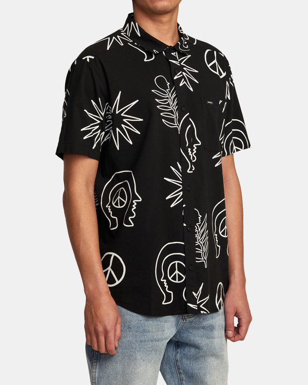 5 Anytime - Short Sleeve Shirt for Men Black AVYWT00371 RVCA