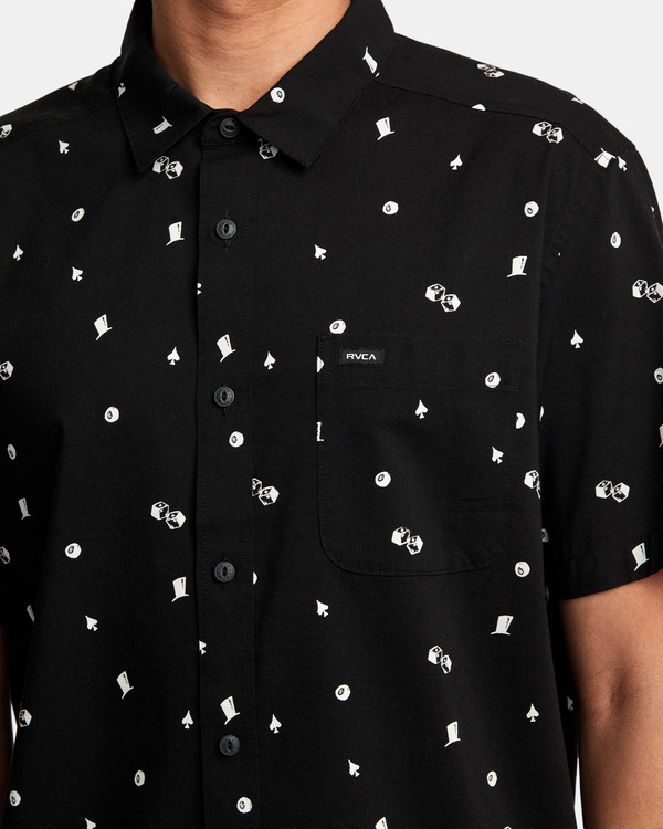 3 Degenerate - Short Sleeve Shirt for Men Black AVYWT00372 RVCA