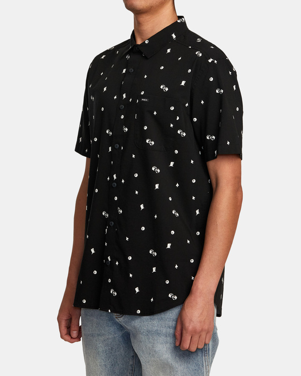 4 Degenerate - Short Sleeve Shirt for Men Black AVYWT00372 RVCA