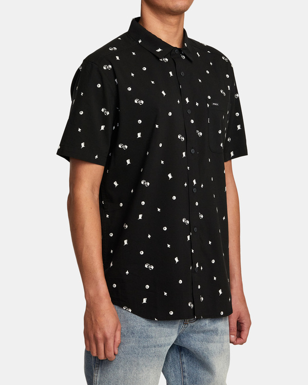 5 Degenerate - Short Sleeve Shirt for Men Black AVYWT00372 RVCA