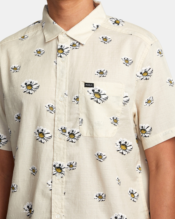 3 Pushin Up - Short Sleeve Shirt for Men White AVYWT00393 RVCA