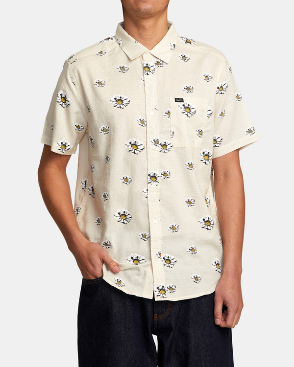 1 Pushin Up - Short Sleeve Shirt for Men White AVYWT00393 RVCA