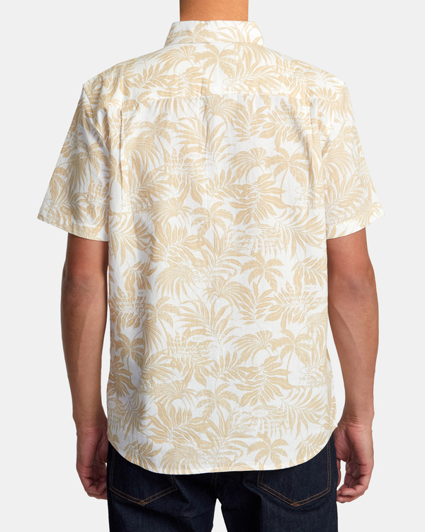 1 Rvgazi - Camisa de Manga Corta para Hombre Beige AVYWT00453 RVCA