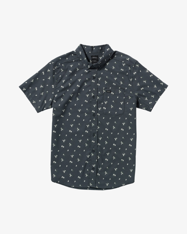 0 Thatll Do Print - Camisa de Manga Corta para Hombre Azul AVYWT00474 RVCA