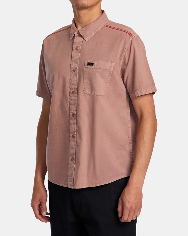 3 PTC - Camicia a maniche corte con taschino da Uomo  AVYWT00494 RVCA