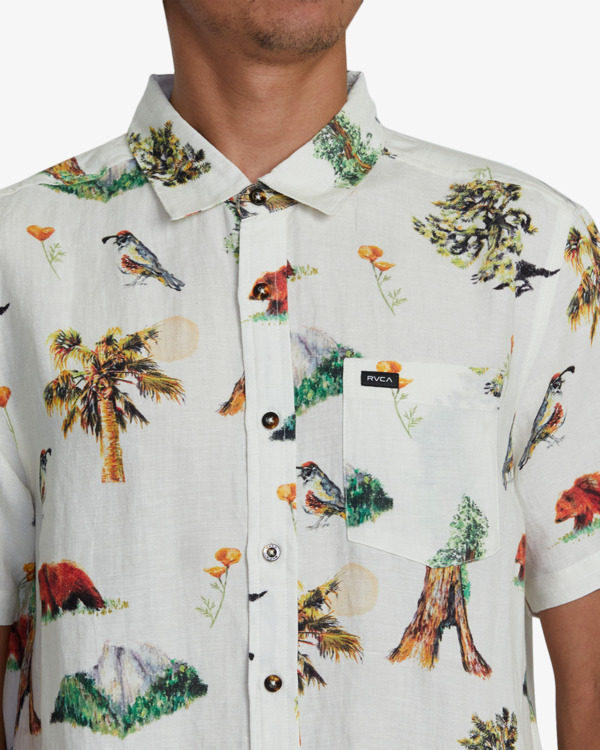 2 Artifacts - Camisa de Manga Corta para Hombre Blanco AVYWT00499 RVCA