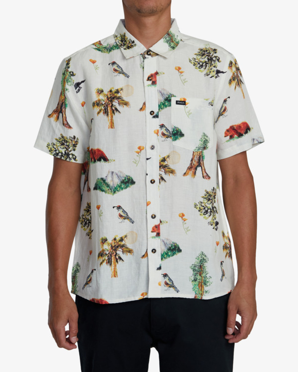 0 Artifacts - Camisa de Manga Corta para Hombre Blanco AVYWT00499 RVCA