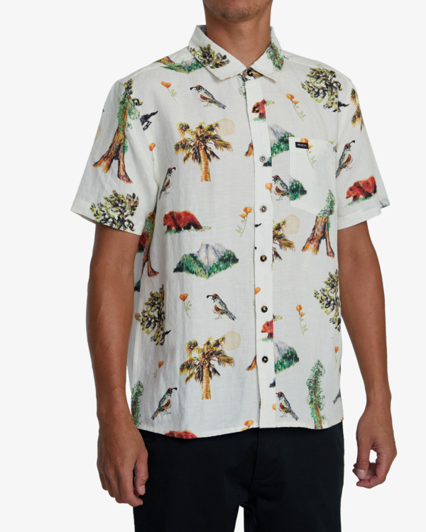 4 Artifacts - Camisa de Manga Corta para Hombre Blanco AVYWT00499 RVCA