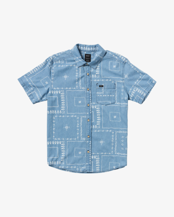 0 Frame Chambray - Camisa de Manga Corta para Hombre Azul AVYWT00507 RVCA