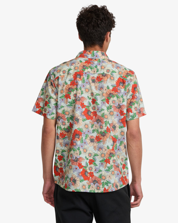 1 Botanical - Camisa de Manga Corta para Hombre Verde AVYWT00521 RVCA