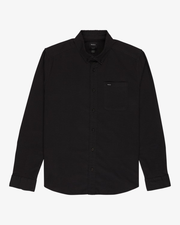 0 Thatll Do - Camisa de manga larga para hombre Negro AVYWT00543 RVCA