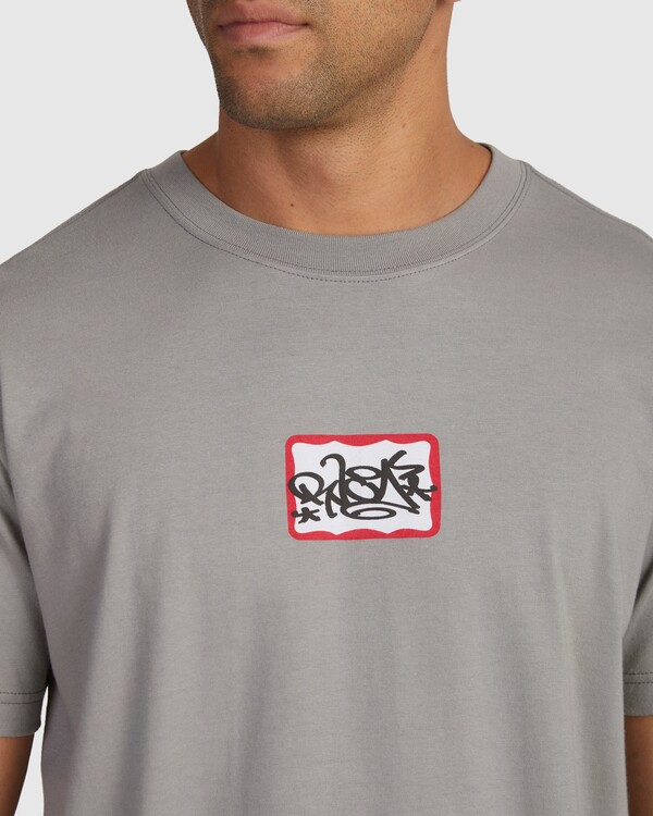 2 Tag - T-shirt pour Homme Gris AVYZT01842 RVCA