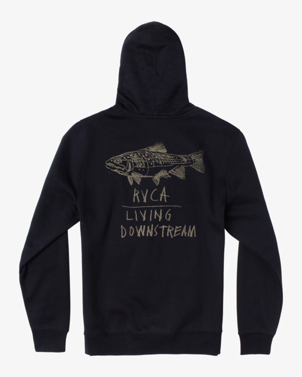 1 Ben Horton Downstream - Kapuzenpulli für Männer Schwarz C1HORERVP2 RVCA