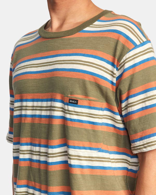3 Blue Beat Stripe - Short Sleeve T-Shirt for Men  C1KTRARVP2 RVCA