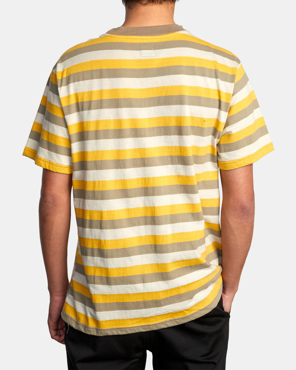 2 Daybreak Stripe - Short Sleeve T-Shirt for Men Yellow C1KTRCRVP2 RVCA