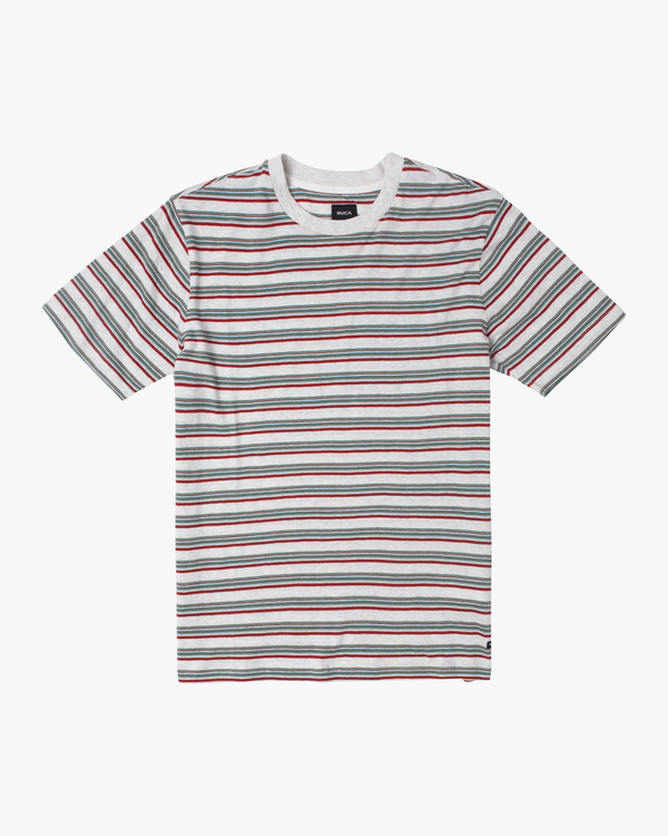 0 Ramshackle Micro Stripe - Short Sleeve T-Shirt for Men White C1KTRDRVP2 RVCA