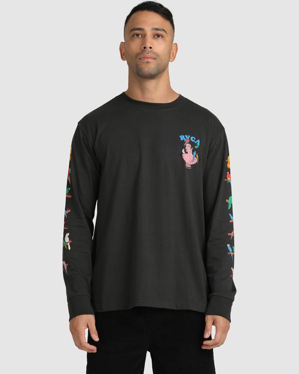 5 Luke Pelletier X Kristen Liu Wong Parrot Ice - Long Sleeve T-Shirt for Men  C1LSRCRVP2 RVCA