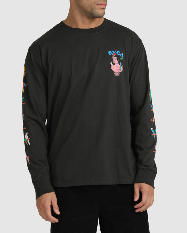6 Luke Pelletier X Kristen Liu Wong Parrot Ice - Long Sleeve T-Shirt for Men  C1LSRCRVP2 RVCA