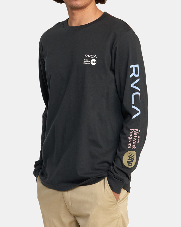 5 ANP - Long Sleeve T-Shirt for Men Black C1LSRGRVP2 RVCA