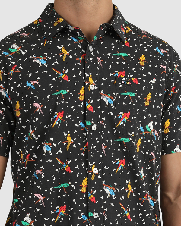 3 Luke Pelletier X Kristen Liu Wong Parrots - Short Sleeve Shirt for Men  C1SHRKRVP2 RVCA