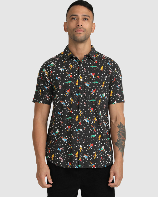 6 Luke Pelletier X Kristen Liu Wong Parrots - Short Sleeve Shirt for Men  C1SHRKRVP2 RVCA