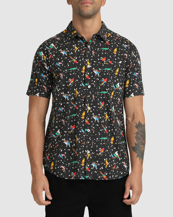 8 Luke Pelletier X Kristen Liu Wong Parrots - Short Sleeve Shirt for Men  C1SHRKRVP2 RVCA