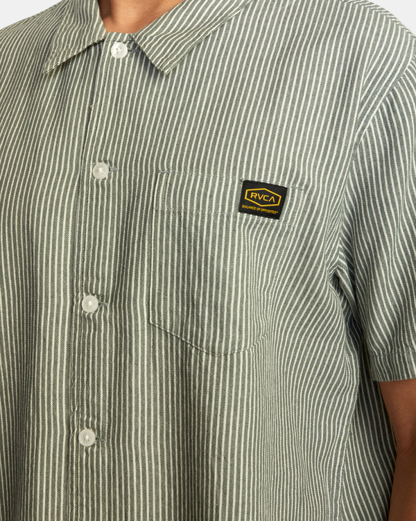 3 Recession Collection Day Shift Stripe - Kurzärmliges Hemd für Männer  C1SHRURVP2 RVCA