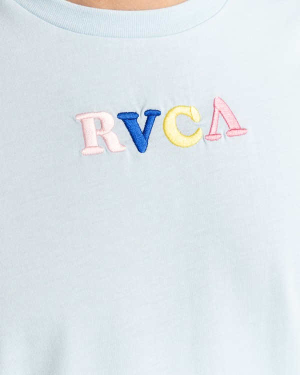 4 Luke Pelletier X Kristen Liu Wong Skull Club - Short Sleeve T-Shirt for Men Blue C1SSRFRVP2 RVCA