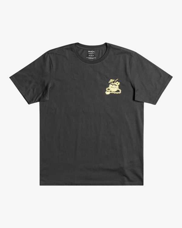 0 Locked Down - Short Sleeve T-Shirt for Men Black C1SSRIRVP2 RVCA