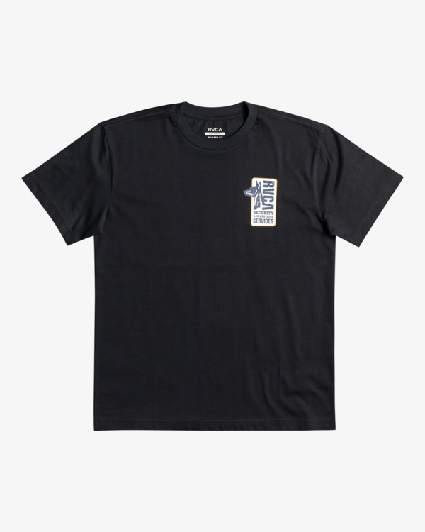 0 Security Services - Short Sleeve T-Shirt for Men Black C1SSRORVP2 RVCA