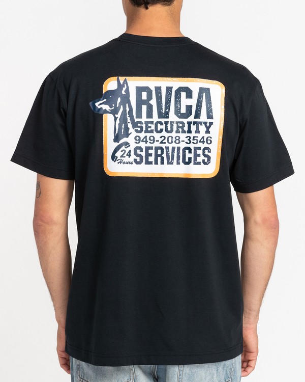 3 Security Services - Short Sleeve T-Shirt for Men Black C1SSRORVP2 RVCA