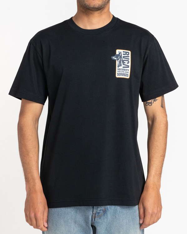 2 Security Services - Short Sleeve T-Shirt for Men Black C1SSRORVP2 RVCA