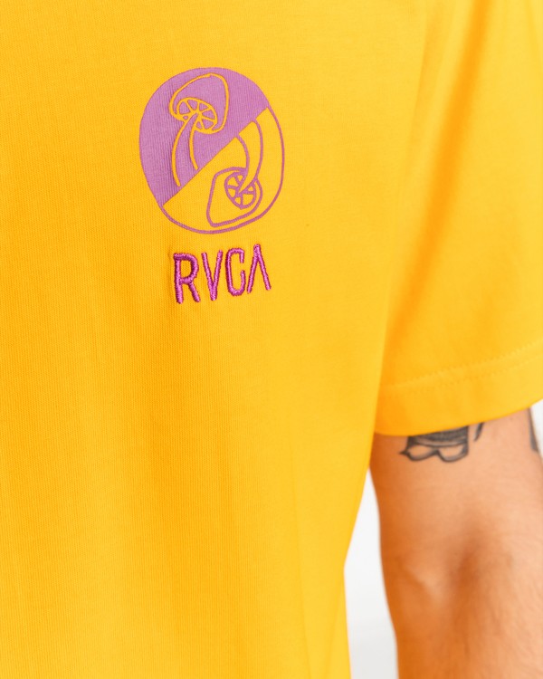4 Hi Dez - Short Sleeve T-Shirt for Men Yellow C1SSRVRVP2 RVCA