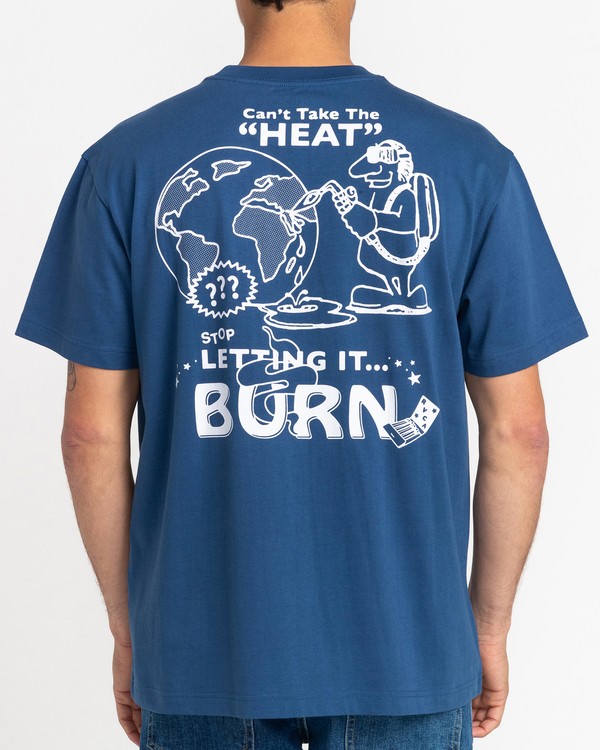 3 The Heat - Camiseta de manga corta para Hombre Azul C1SSRXRVP2 RVCA