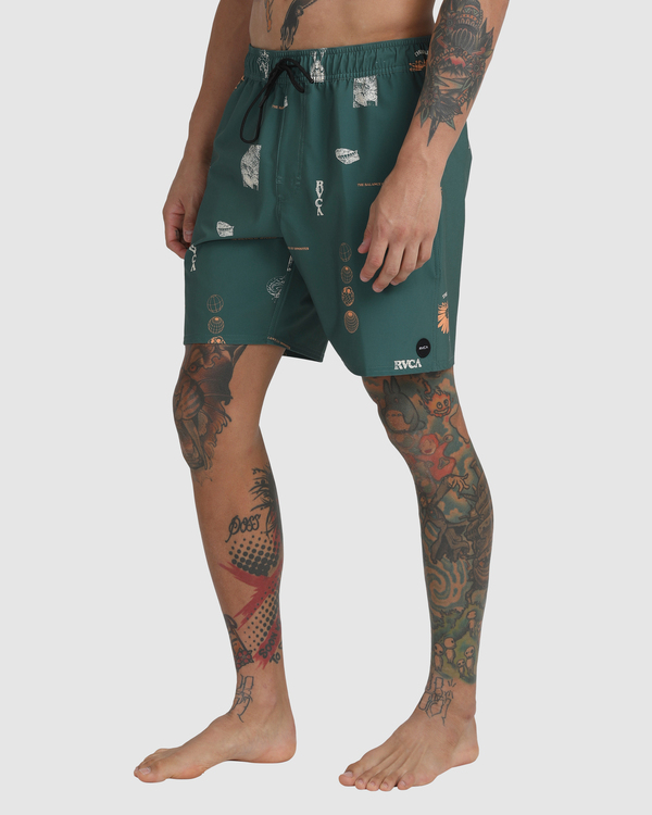 4 VA Pigment - Elastic Swim Shorts for Men  C1VORFRVP2 RVCA
