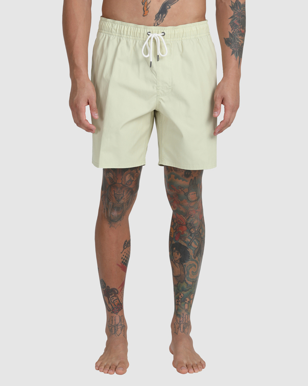 6 Opposites - Elastic Swim Shorts for Men Green C1VORXRVP2 RVCA