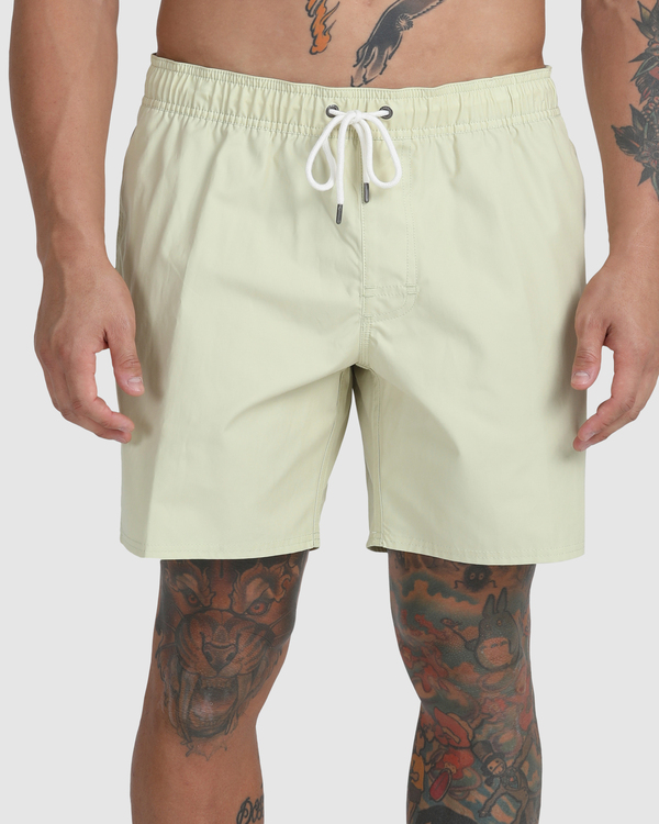 7 Opposites - Elastic Swim Shorts for Men Green C1VORXRVP2 RVCA