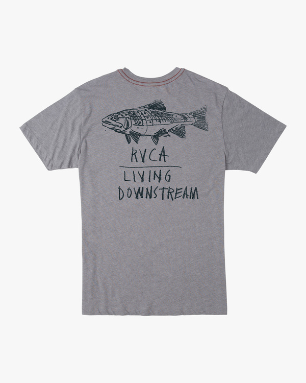 1 Ben Horton Downstream - Camiseta de manga corta para Chicos 8-16 Gris C2SSRGRVP2 RVCA