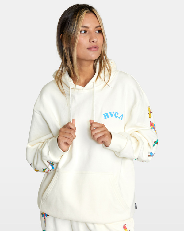 0 Luke Pelletier X Kristen Liu Wong Parrot Ice - Felpa con cappuccio da Donna  C3HORERVP2 RVCA