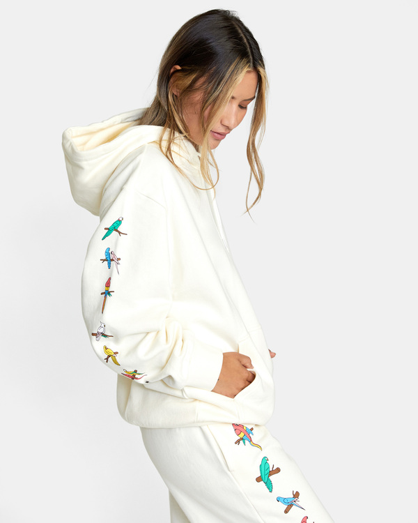 5 Luke Pelletier X Kristen Liu Wong Parrot Ice - Felpa con cappuccio da Donna  C3HORERVP2 RVCA