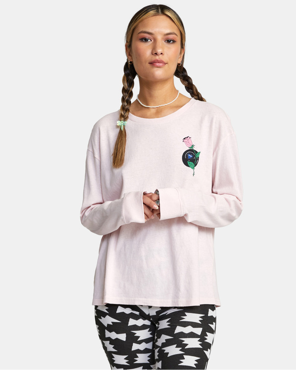 1 Luke Pelletier X Kristen Liu Wong - Long Sleeve T-Shirt for Women Pink C3LSRCRVP2 RVCA