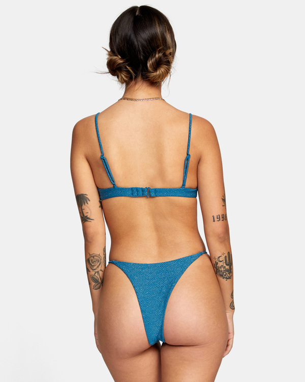 0 Brightside Skimpy French - Bikiniunterteil mit frecher Bedeckung für Frauen Blau C3SBRMRVP2 RVCA