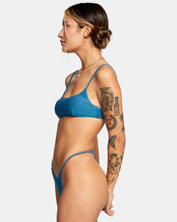 4 Brightside Skimpy French - Bikiniunterteil mit frecher Bedeckung für Frauen Blau C3SBRMRVP2 RVCA